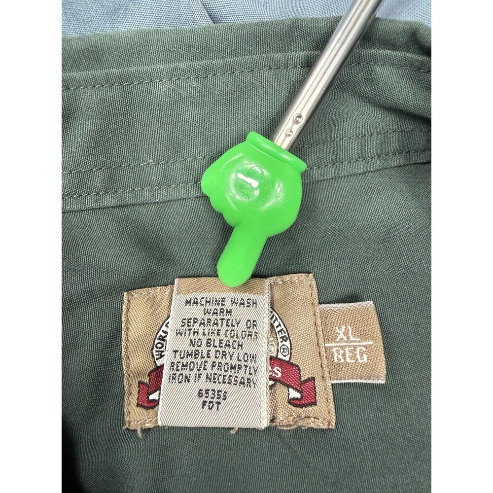 Cabelas Safari Series Mens XL Green Short Sleeve Fishing Hiking Shirt Outdoor - Picture 4 of 7